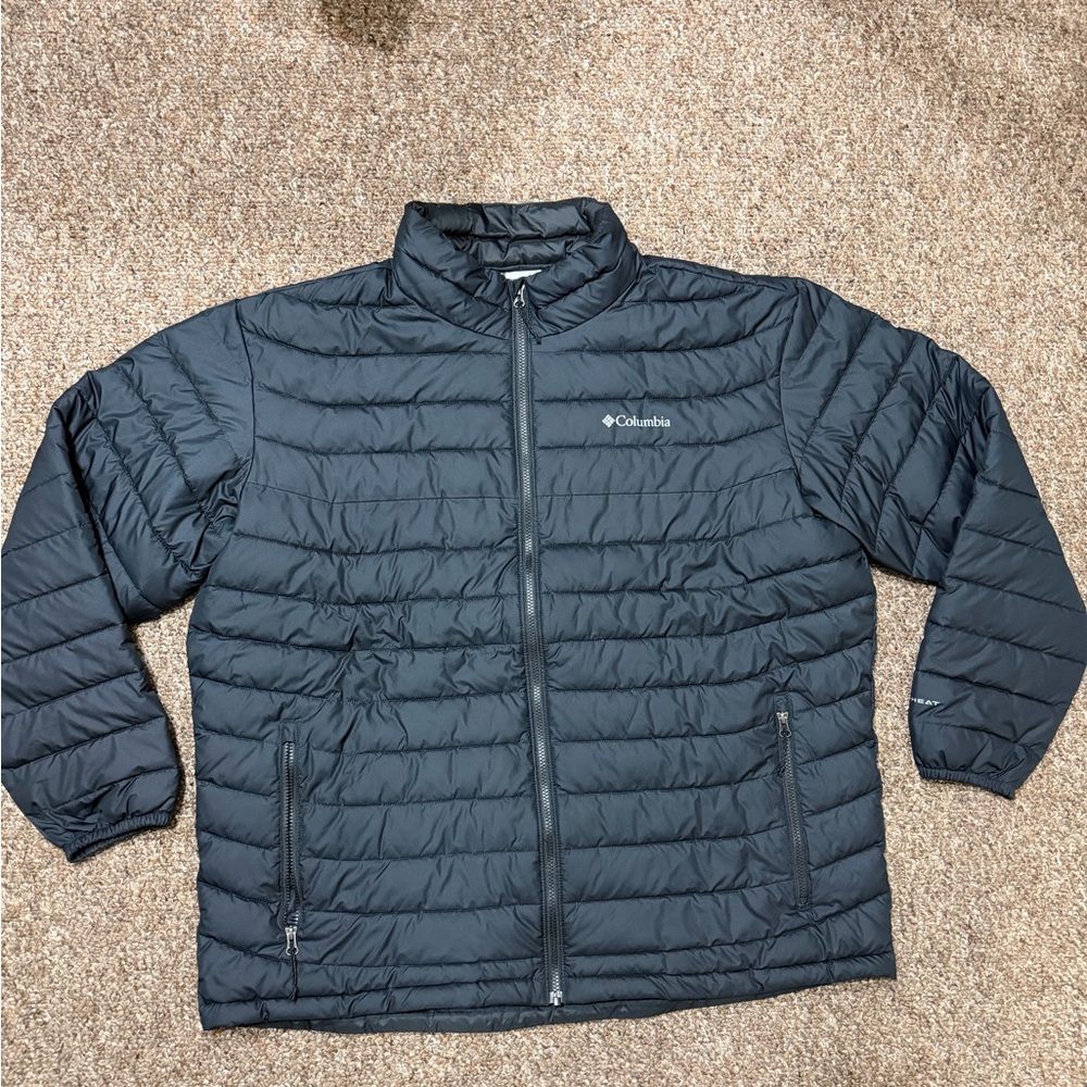 Columbia Men’s Omni Heat Size 2X Black Quilted Jacket EUC